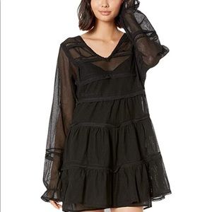 NWT FREE PEOPLE BLACK BERLIN MINI DRESS